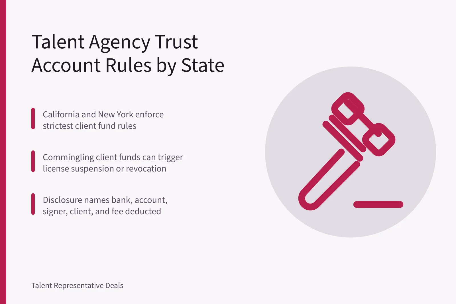 Card on state talent agency trust account requirements and disclosures. 7 talent agency trust account requirements your state enforces