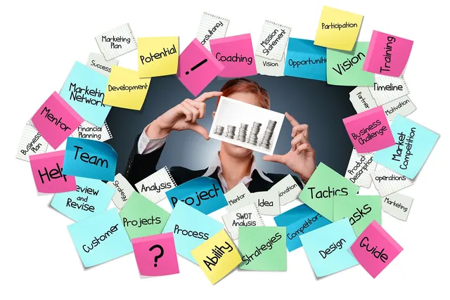 stickies, business, career, start-up, goal, idea, opportunity, orientation, plan, professional, strategy, success, talent, work, planning, entrepreneur, begin, woman, business peop